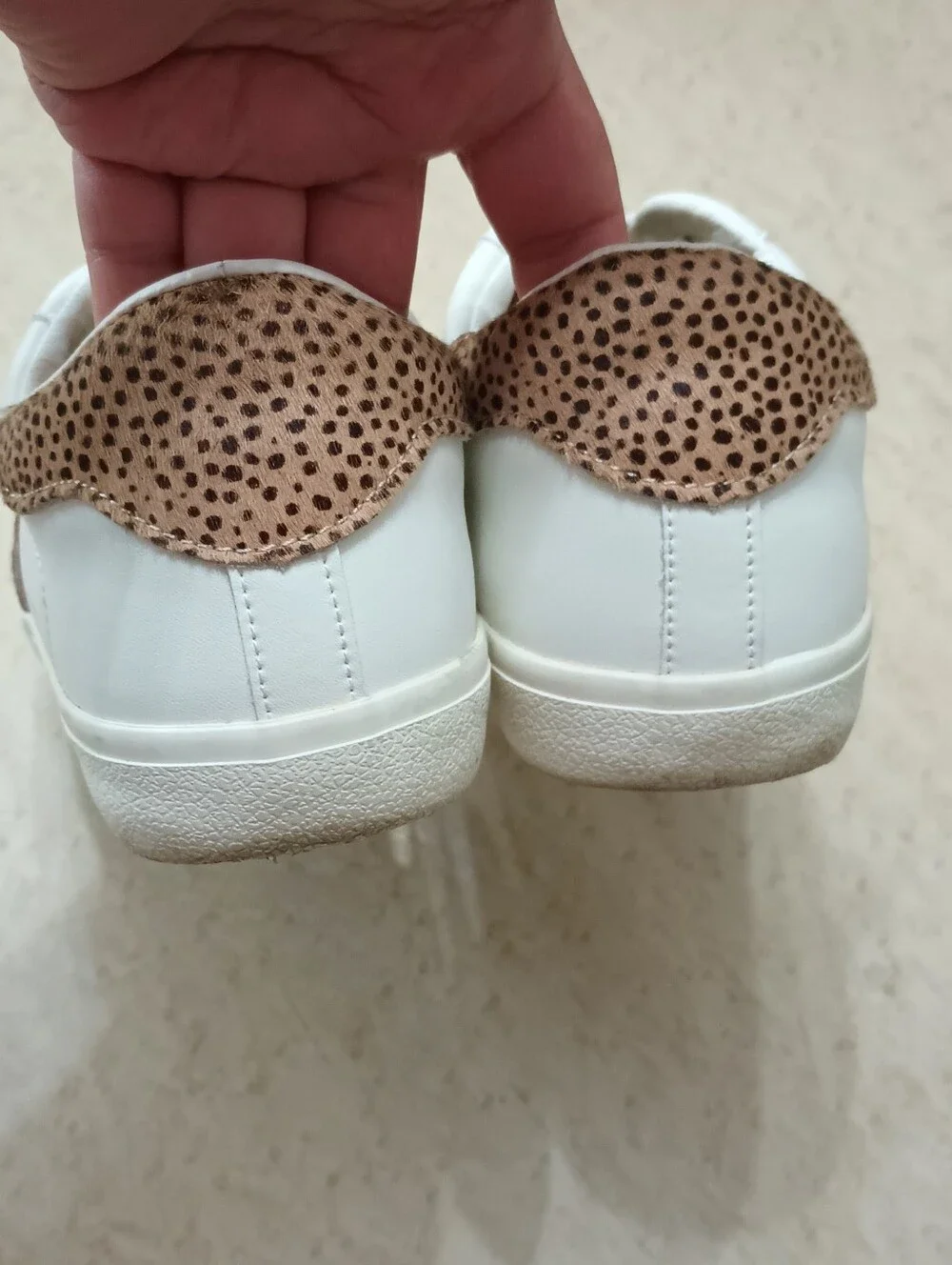 Vintage Havana Grande White & Leopard Print Sneakers Size 11